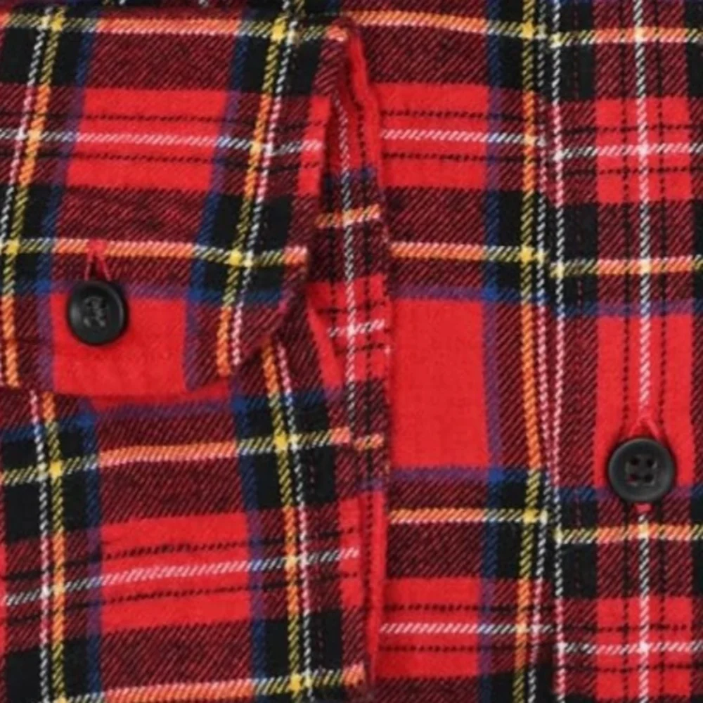 J. Crew Men's Red Plaid Flannel Shirt